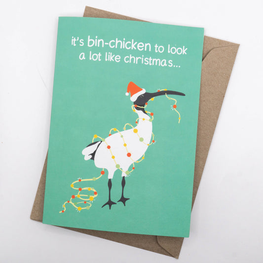 Christmas Bin Chicken Card