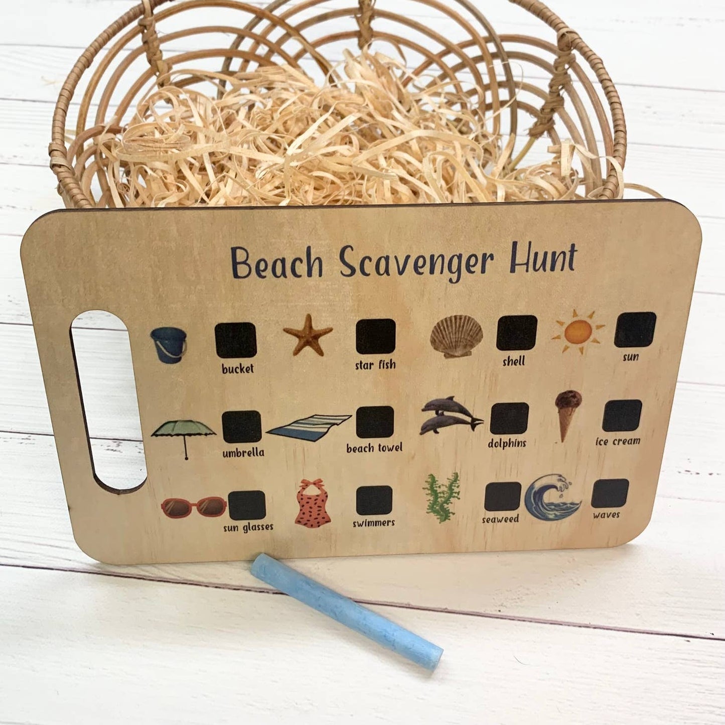 Scavenger Hunt Board - Beach