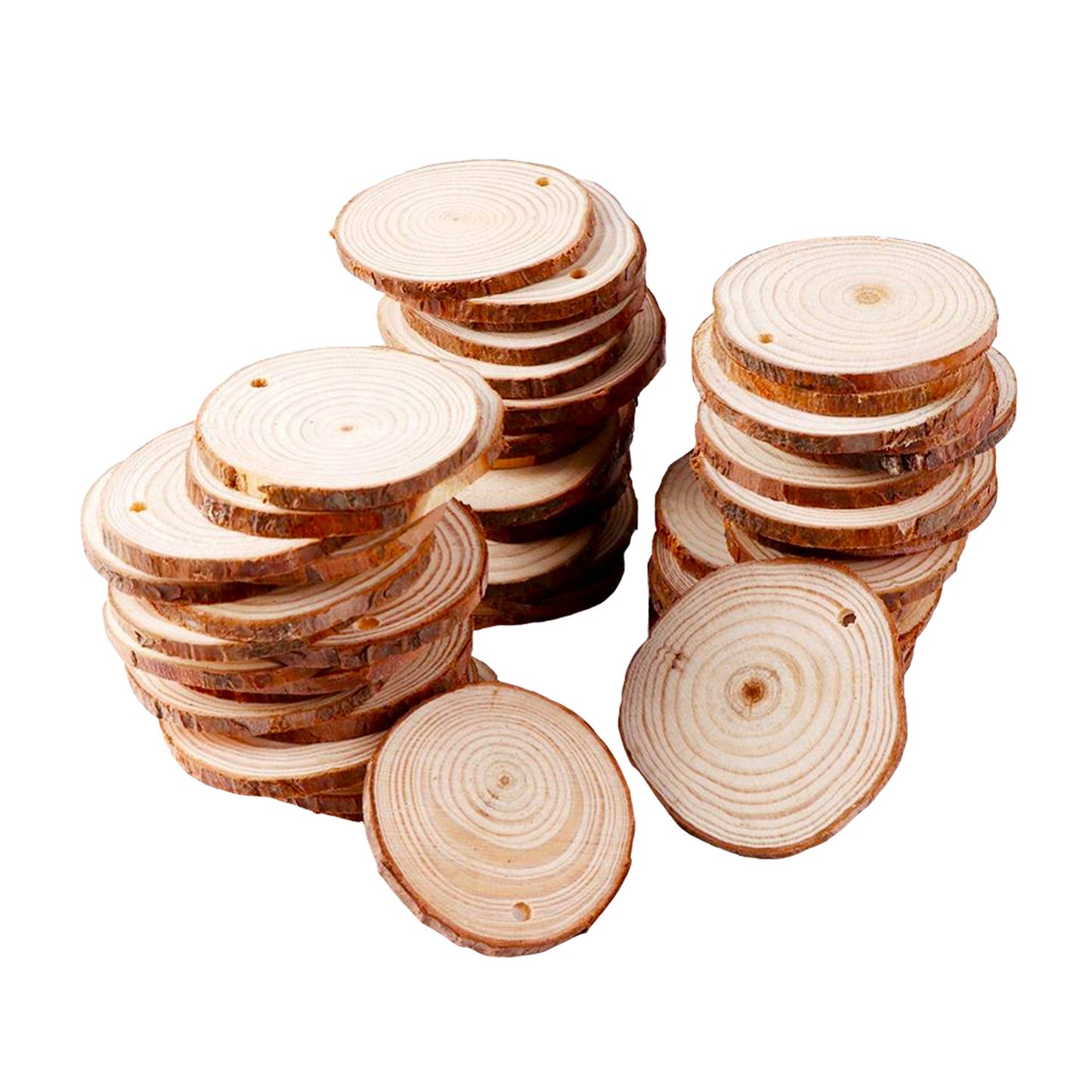 Natural Wood Slices - Set of 8